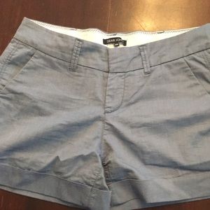 Blue chambray colored summer shorts